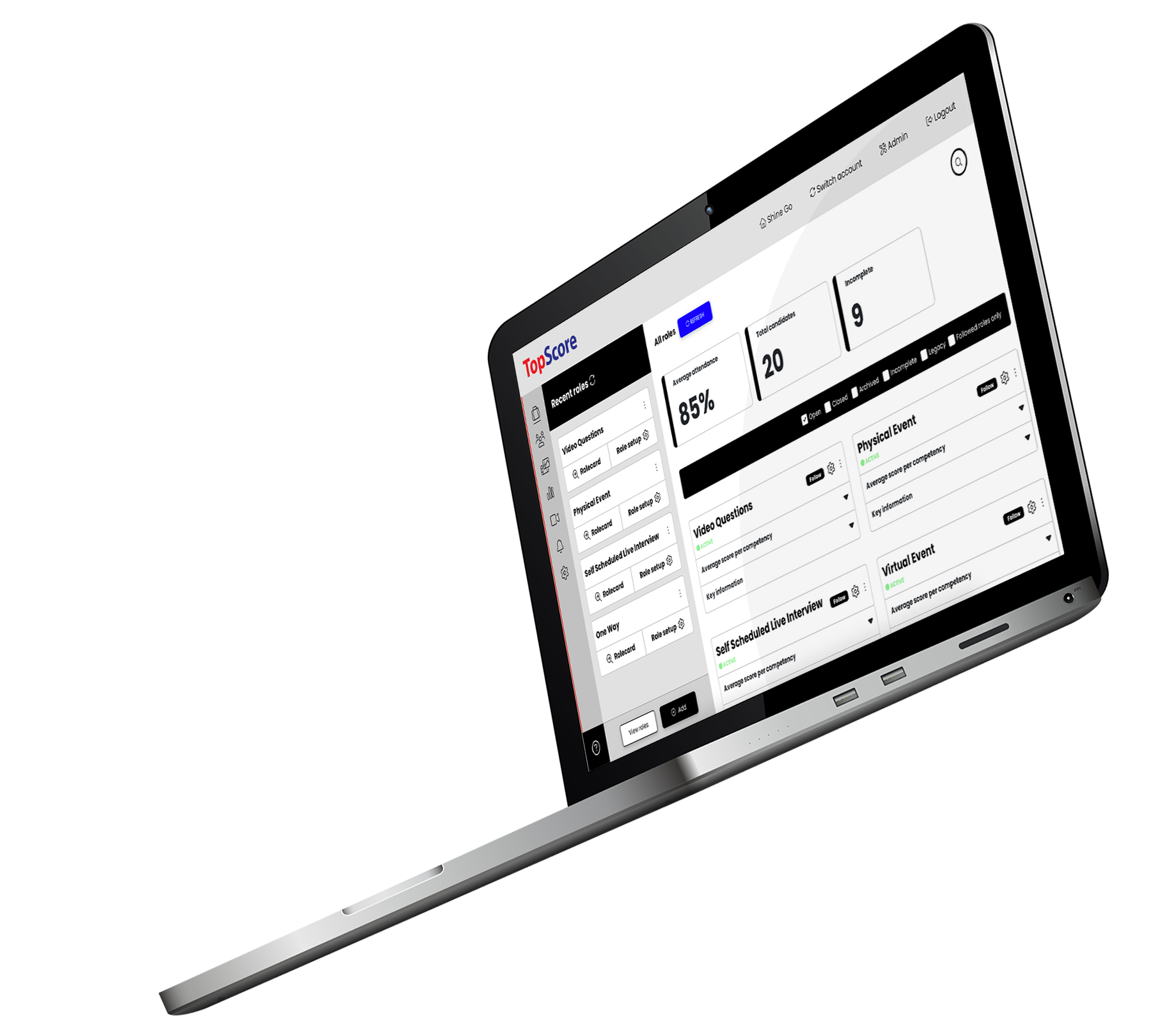 TopScore_OneWay-role TopScore OneWay Interview Platform